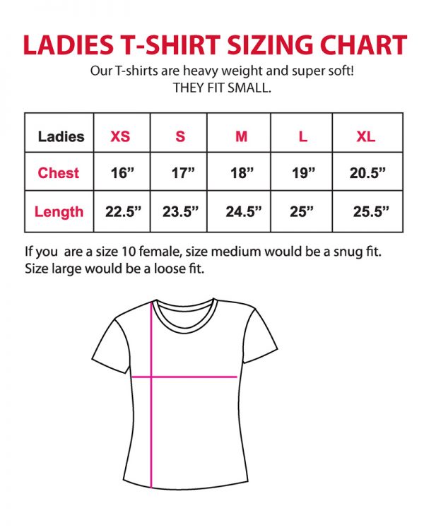 Atma Womens T-shirt sizing