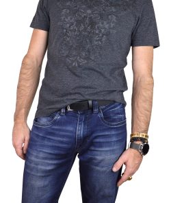 Phoenix black Vegan Belt for men